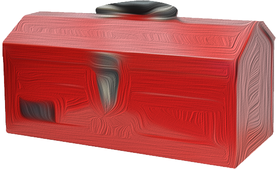 Red toolbox illustrating a collection of development tools.